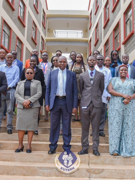 Members of KUTRRH’s Pension Scheme after the 2023 AGM that brought together members of KUTRRH’s Pension Scheme & the managers of the Scheme.