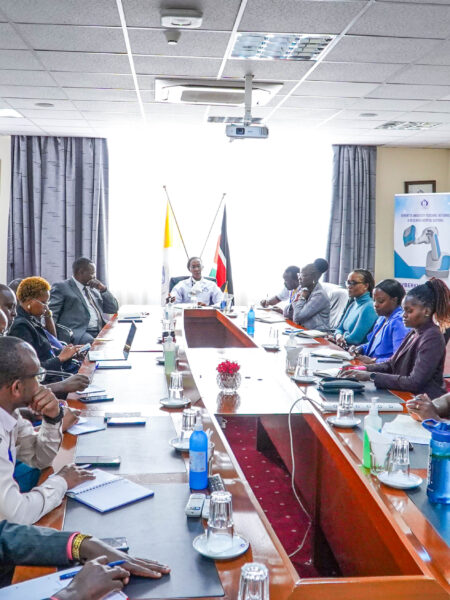 Dr.Pamleila Ntwiga PHD Director Nursing Services and Dr.John Nyambega PHD Ag.Director -A&CS meeting the Willow Health Media team in preparation for the International Nurses week celebration.