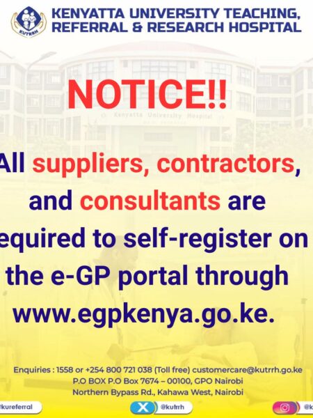 Notice! Suppliers/Contractors/Consultants Mandatory Registration On The E-GP Portal