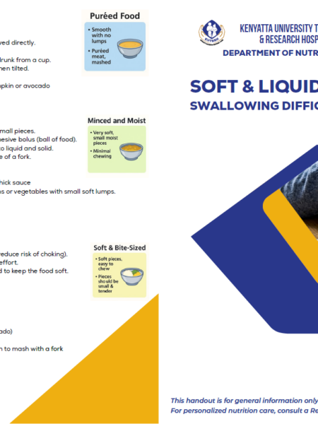 Soft and Liquid diets for swallowing difficulties